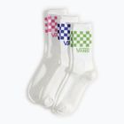 Zoknik Vans Classic Check Crew 3 pairs pink fizz