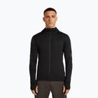Férfi trekking pulóver Icebreaker Merino 300 Realfleece Descender Zip Hoodie black