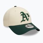 New Era Colourblock 9Forty Oakland Athletics baseball sapka világos bézs színben