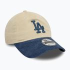 New Era Block Cord 9Twenty Los Angeles Dodgers baseball sapka világos bézs színben