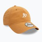 New Era Mini Washed 9Twenty Oakland Athletics sötét bézs baseball sapka