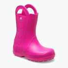 Gyerek gumicsizma Crocs Handle It Rain Boot Kids Pink Crush