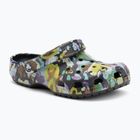 Papucs Crocs Classic Painted Floral black sand