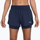 Női futó rövidnadrág Nike One Dri-FIT 2IN1 midnight navy/white
