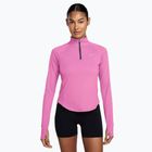 Női Nike Tempo Dri-Fit 1 / 4 Zip futó pulóver játékos rózsaszínű