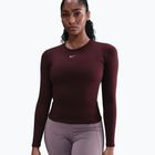 Nike One Fitted női hosszú ujjú felső Dri-Fit burgundy crush/white