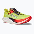 Futócipők HOKA Rocket X 3 neon yuzu/squid ink