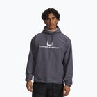 Férfi kapucnis pulóver Under Armour Unstoppable Woven Hoodie castlerock/white