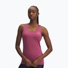 Női edzőpóló Under Armour HeatGear Armour Racer fuchsia dusk/white