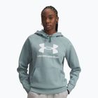 Női Under Armour Rival Fleece Big Logo kapucnis pulóver serpentine/fehér