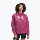 Női pulóver Under Armour Rival Feelce Shimmer Hoody fuchsia dusk/irisdescent