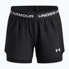 Gyerek edző rövidnadrág Under Armour UA Tech Play Up 2IN1 Shorts black/black/white