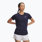 Női edzőpóló Under Armour Tech Twist midnight navy/white