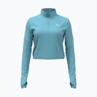 Női hosszú ujjú edzőfelső Under Armour Tech Branded 1/2 Zip blue haze/lumos lime/white