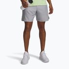 Férfi edzőshort Under Armour Woven Wordmark mod gray/lumos lime