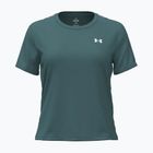 Női edzőpóló Under Armour Tech Wordmark Tape rack green/black/white