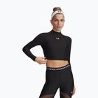 Női hosszú ujjú edzőfelső Under Armour HeatGear Crop Mock ultimate black/white