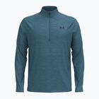 Férfi hosszú ujjú felső Under Armour Tech Textured 1/2 Zip Boundless Blue/Black