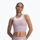 Női edző póló Under Armour Meridian Contour Tank mauve pink/white/mauve pink