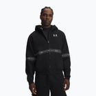 Férfi pulóver Under Armour Icon Fleece Taped Full Zip ultimate black/white