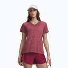 Női edző póló Under Armour Tech V-Twist claret/ox blood