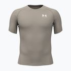 Férfi edző póló Under Armour HG Armour Comp timberwolf taupe/white