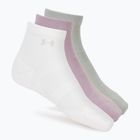Női zokni Under Armour Vanish 3 Pack mauve pink/titanium/purple echo