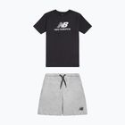 Gyerek szett New Balance Stacked Logo Tee & FT Short nb caviar