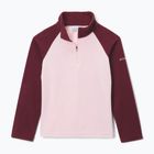 Gyerek polár pulóver Columbia Glacial Fleece satin pink/rich wine