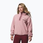 Női polár pulóver Columbia Helvetia II Cropped Half Snap Fleece eraser pink/fig/rich wine
