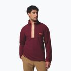 Férfi polárpulóver Columbia Helvetia II Half Snap Fleece rich wine