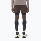 Férfi Salomon Sense 2IN1 futónadrág kávészínű babszemek