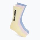 Zokni Salomon Everyday Crew 3 pack brunnera blue/dusty yellow/icy pink