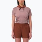 Női futó póló Salomon Sense Aero GFX Tee SS antler/chocolate fondant