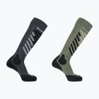 Sízokni Salomon S/Access 2-Pack anthracite/deep lichen green