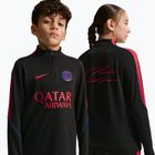 Gyerek futball pulóver Nike Paris Saint-Germain Strike Dri-Fit Soccer Knit Drill Top black/global red/global red