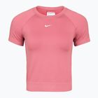 Női edzőpóló Nike Pro Seamless Dri-Fit peony/white