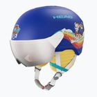 Gyerek sísisak HEAD Yuki Visor Paw S2 Jr paw blue/silver/red