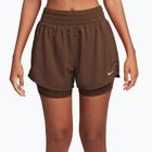 Női rövidnadrág Nike One Dri-Fit High-Waisted 3" 2In1 cacao wow/white