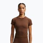 Női edző póló Nike Pro Seamless Dri-Fit SS cacao wow