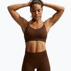 Női rövidnadrág Nike Pro Seamless High-Waisted Biker 5" cacao wow