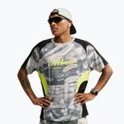 Férfi futó póló Nike Dri-FIT Printed SS smoke grey/black/light lemon twist