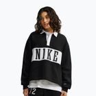 Női pulóver Nike Studio Fleece Medium Weight total black/sail/sail