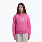 Gyerek pulóver New Balance FT Stacked Logo Hoodie pink satin