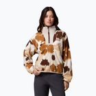 Női polár pulóver Columbia Sequoia Grove II Printed Half Zip camel brown ikatbloom