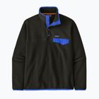 Férfi polár pulóver Patagonia Lightweight Synchilla Snap-T Pullover black w/p6 blue
