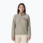 Női polár pulóver Patagonia Lightweight Synchilla Snap-T Pullover oatmeal heather w/moonrise taupe