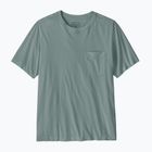 Férfi póló Patagonia Daily Pocket Tee blue sage