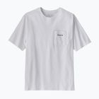 Férfi póló Patagonia Boardshort Logo Pocket Responsibili fiber white