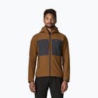 Férfi trekking pulóver Patagonia R2 TechFace Hoody deer brown